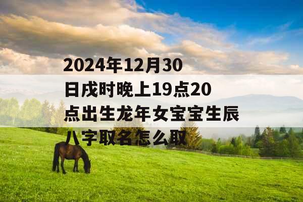 2024年12月30日戌时晚上19点20点出生龙年女宝宝生辰八字取名怎么取 2024年12月30日戌时晚上19点20点出生龙年女宝宝生辰八字取名怎么取