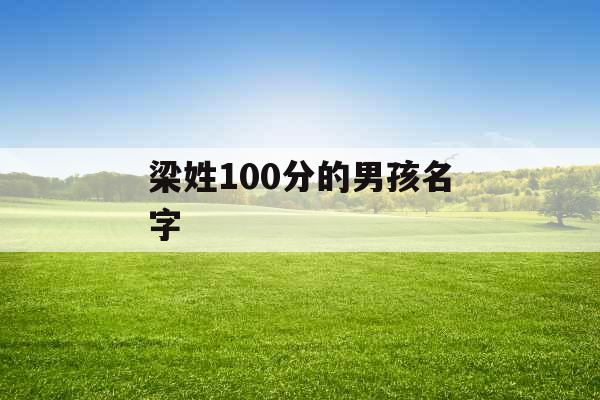 梁姓100分的男孩名字 梁姓100分的男孩名字