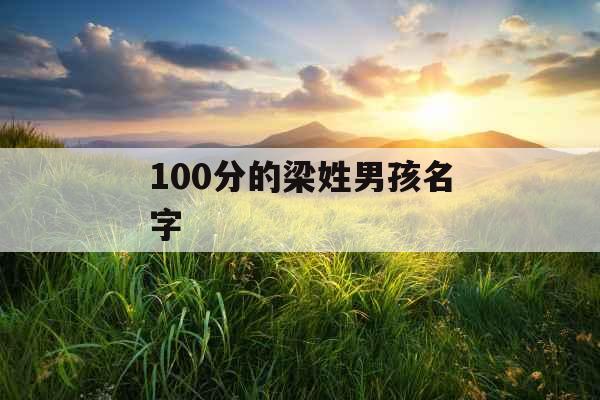 100分的梁姓男孩名字
