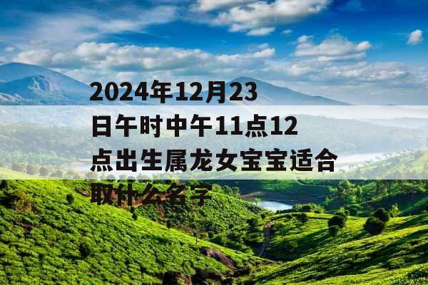 2024年12月23日午时中午11点12点出生属龙女宝宝适合取什么名字 2024年12月23日午时中午11点12点出生属龙女宝宝适合取什么名字