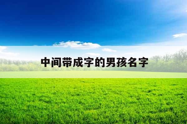中间带成字的男孩名字 中间带成字的男孩名字