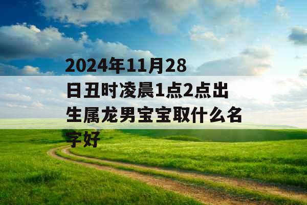 2024年11月28日丑时凌晨1点2点出生属龙男宝宝取什么名字好 2024年11月28日丑时凌晨1点2点出生属龙男宝宝取什么名字好
