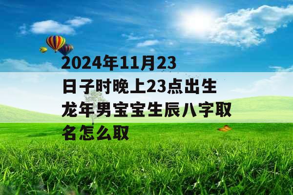 2024年11月23日子时晚上23点出生龙年男宝宝生辰八字取名怎么取 2024年11月23日子时晚上23点出生龙年男宝宝生辰八字取名怎么取