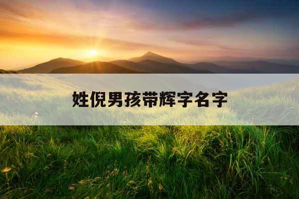 姓倪男孩带辉字名字