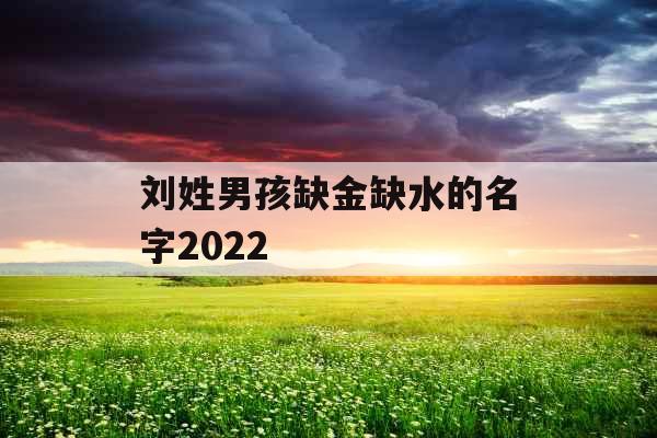 刘姓男孩缺金缺水的名字2022