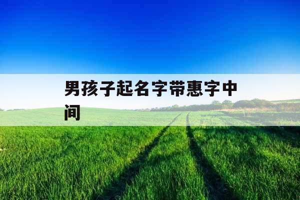 男孩子起名字带惠字中间