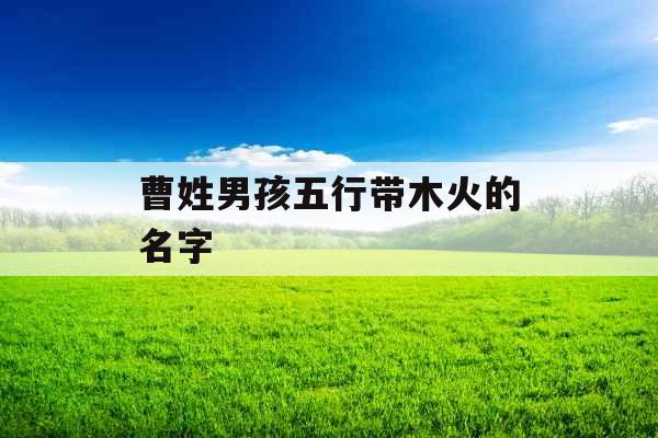 曹姓男孩五行带木火的名字 曹姓男孩五行带木火的名字