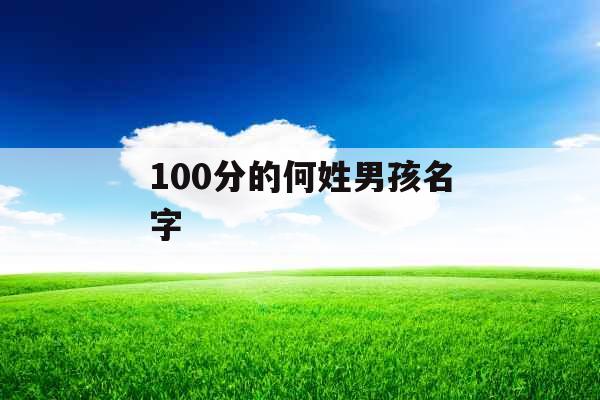 100分的何姓男孩名字