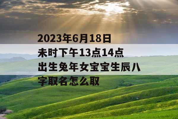 2023年6月18日未时下午13点14点出生兔年女宝宝生辰八字取名怎么取 2023年6月18日未时下午13点14点出生兔年女宝宝生辰八字取名怎么取