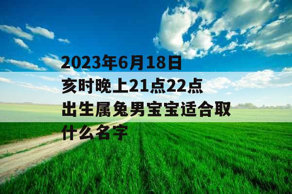 2023年6月18日亥时晚上21点22点出生属兔男宝宝适合取什么名字 2023年6月18日亥时晚上21点22点出生属兔男宝宝适合取什么名字
