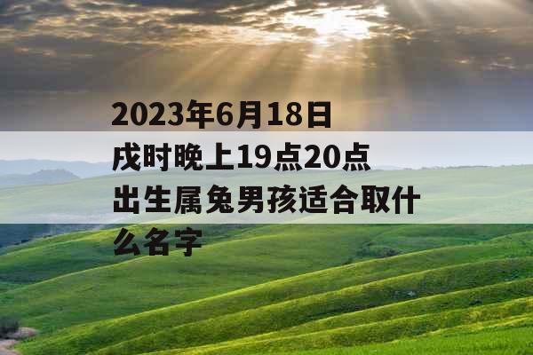 2023年6月18日戌时晚上19点20点出生属兔男孩适合取什么名字 2023年6月18日戌时晚上19点20点出生属兔男孩适合取什么名字