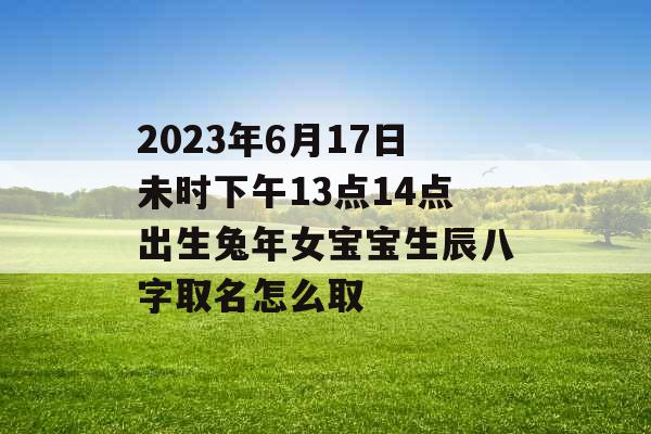 2023年6月17日未时下午13点14点出生兔年女宝宝生辰八字取名怎么取 2023年6月17日未时下午13点14点出生兔年女宝宝生辰八字取名怎么取