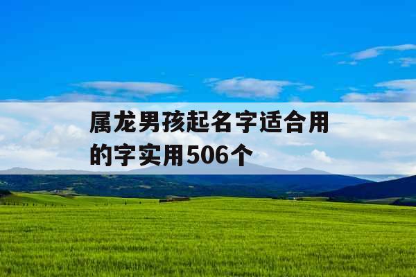 属龙男孩起名字适合用的字实用506个 属龙男孩起名字适合用的字实用506个