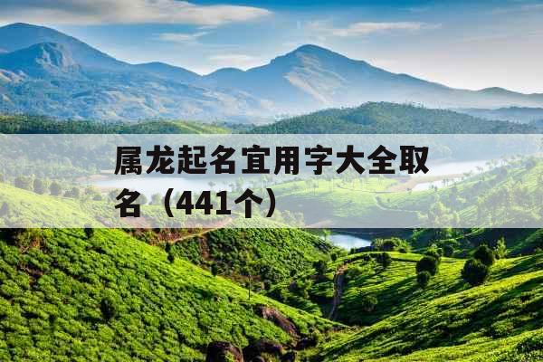 属龙起名宜用字大全取名(441个) 属龙起名宜用字大全取名(441个)