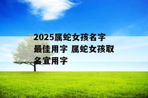 2025属蛇女孩名字最佳用字 属蛇女孩取名宜用字 2025属蛇女孩名字最佳用字 属蛇女孩取名宜用字