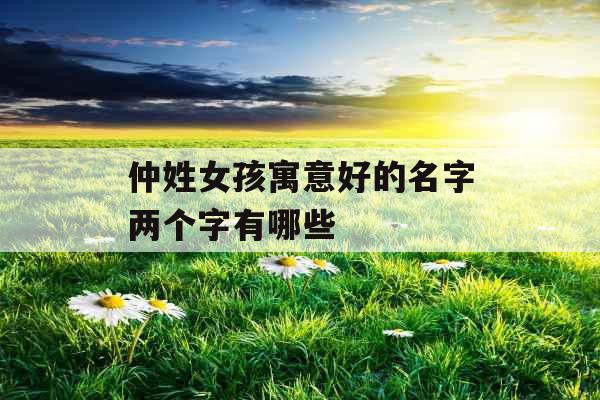 仲姓女孩寓意好的名字两个字有哪些 仲姓女孩寓意好的名字两个字有哪些