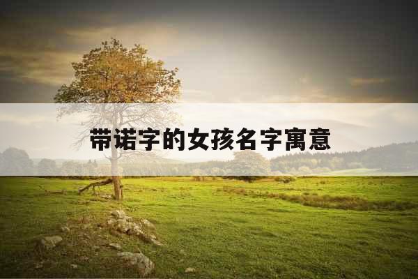 带诺字的女孩名字寓意