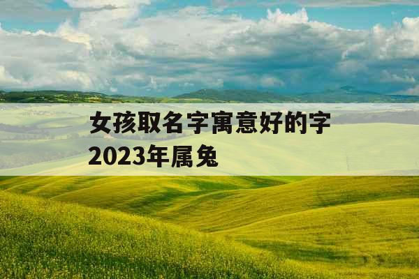 女孩取名字寓意好的字2023年属兔