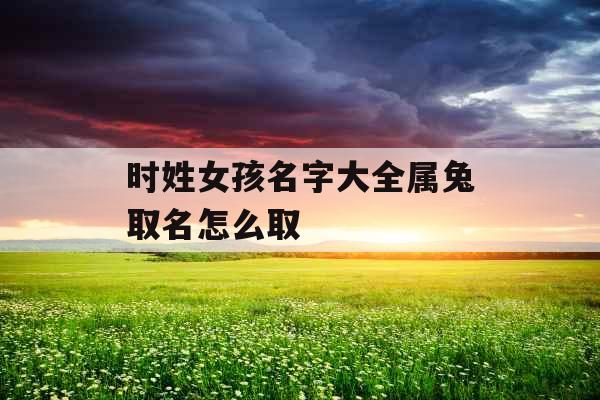 时姓女孩名字大全属兔取名怎么取 时姓女孩名字大全属兔取名怎么取