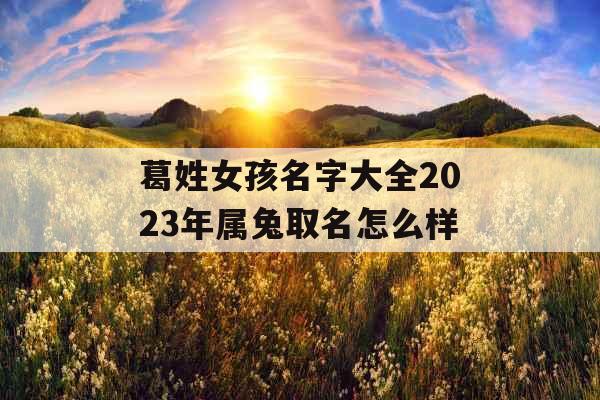 葛姓女孩名字大全2023年属兔取名怎么样