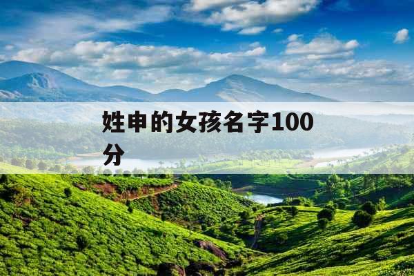 姓申的女孩名字100分