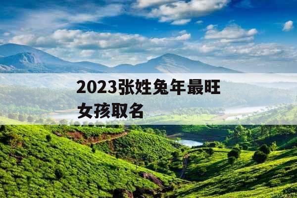 2023张姓兔年最旺女孩取名