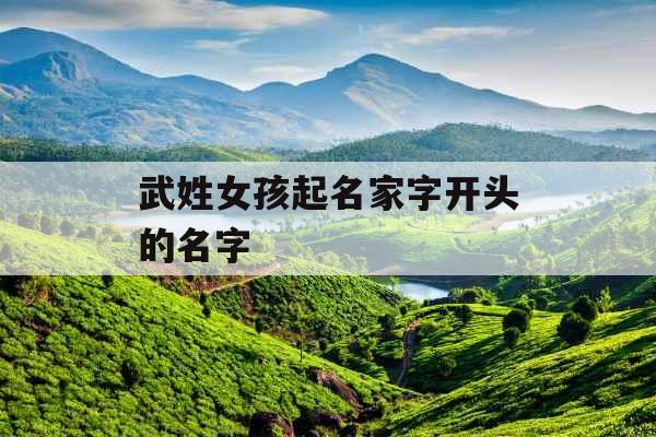 武姓女孩起名家字开头的名字 武姓女孩起名家字开头的名字