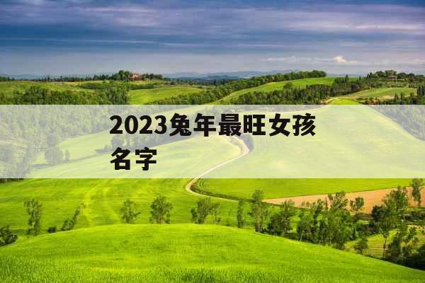 2023兔年最旺女孩名字