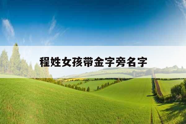 程姓女孩带金字旁名字 程姓女孩带金字旁名字