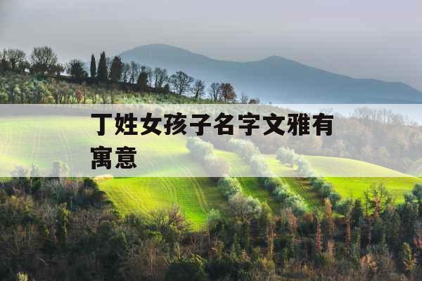 丁姓女孩子名字文雅有寓意 丁姓女孩子名字文雅有寓意