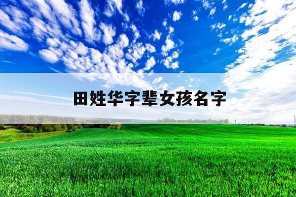 田姓华字辈女孩名字