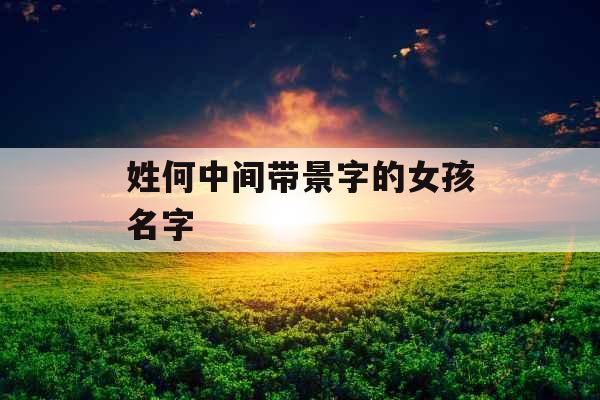 姓何中间带景字的女孩名字