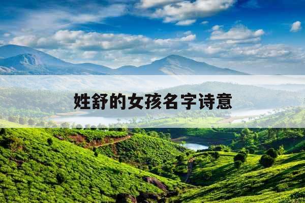 姓舒的女孩名字诗意