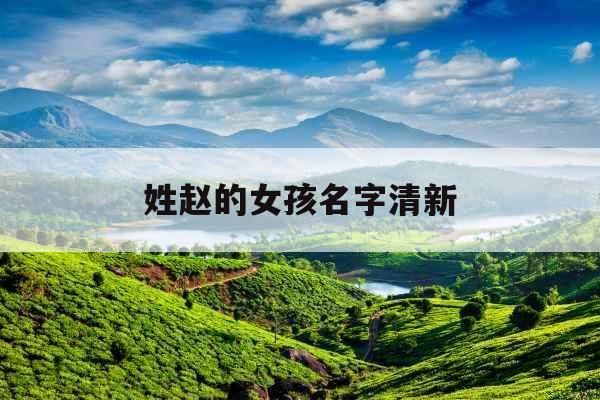 姓赵的女孩名字清新