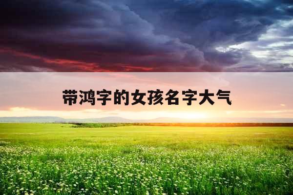带鸿字的女孩名字大气 带鸿字的女孩名字大气