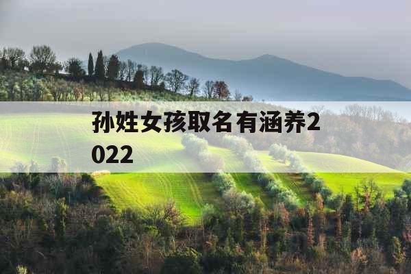 孙姓女孩取名有涵养2022