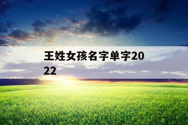 王姓女孩名字单字2022