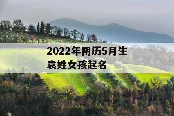 2022年阴历5月生袁姓女孩起名