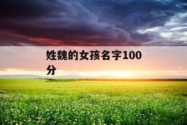 姓魏的女孩名字100分 姓魏的女孩名字100分