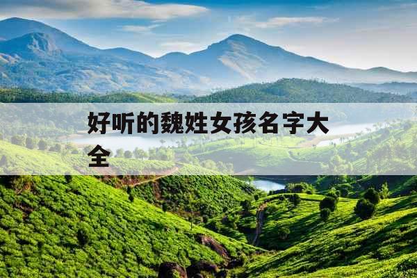 好听的魏姓女孩名字大全