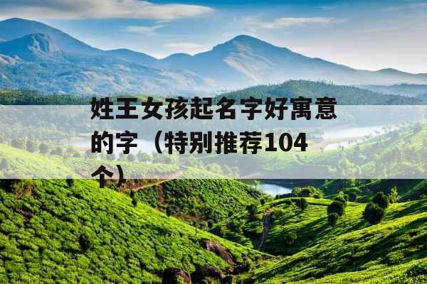 姓王女孩起名字好寓意的字（特别推荐104个）
