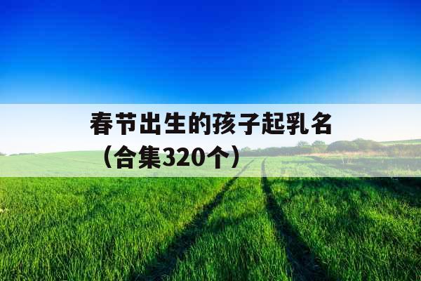 春节出生的孩子起乳名(合集320个) 春节出生的孩子起乳名(合集320个)