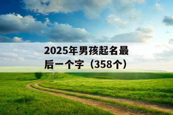 2025年男孩起名最后一个字（358个）