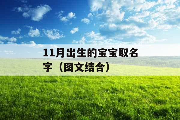 11月出生的宝宝取名字（图文结合）